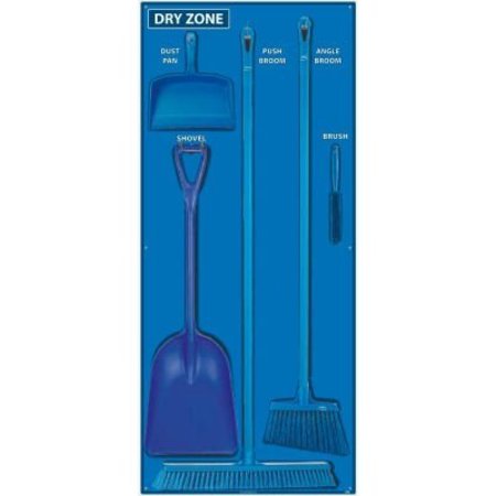 NATIONAL MARKER CO National Marker Dry Zone Shadow Board Combo Kit, Blue/Black, 68 X 30, Pro Series Acrylic - SBK132FG